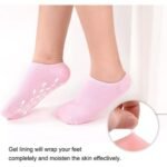 Chaussettes de gel de spa en silicone,soin des pieds, hydratant,protection de la peau fissurée,2PCS – Image 3