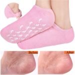 Chaussettes de gel de spa en silicone,soin des pieds, hydratant,protection de la peau fissurée,2PCS – Image 2